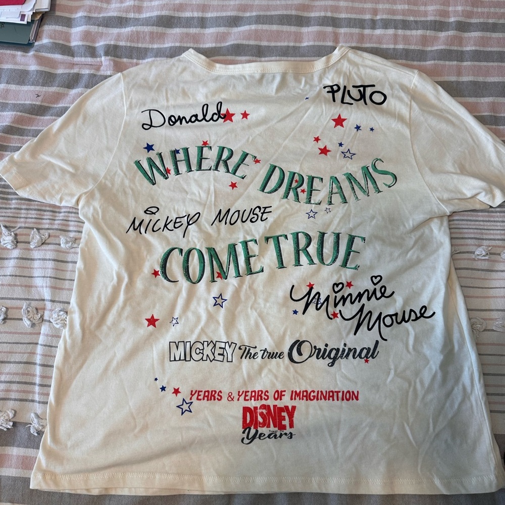 Zara Cream and Red Disney Graphic Tee - Picture 2 of 4
